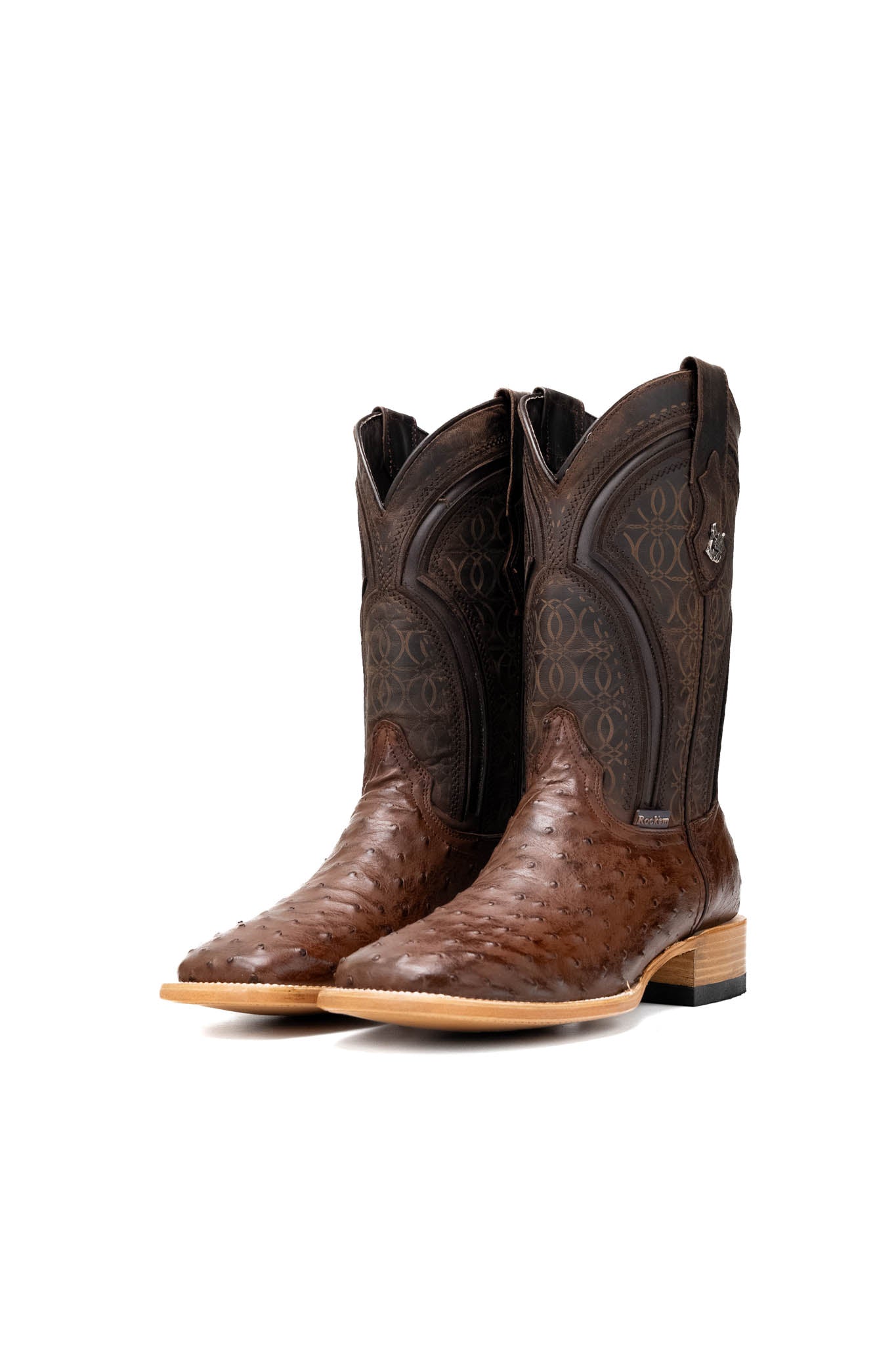 Walter Ostrich Exotic Square Toe Cowboy Boot