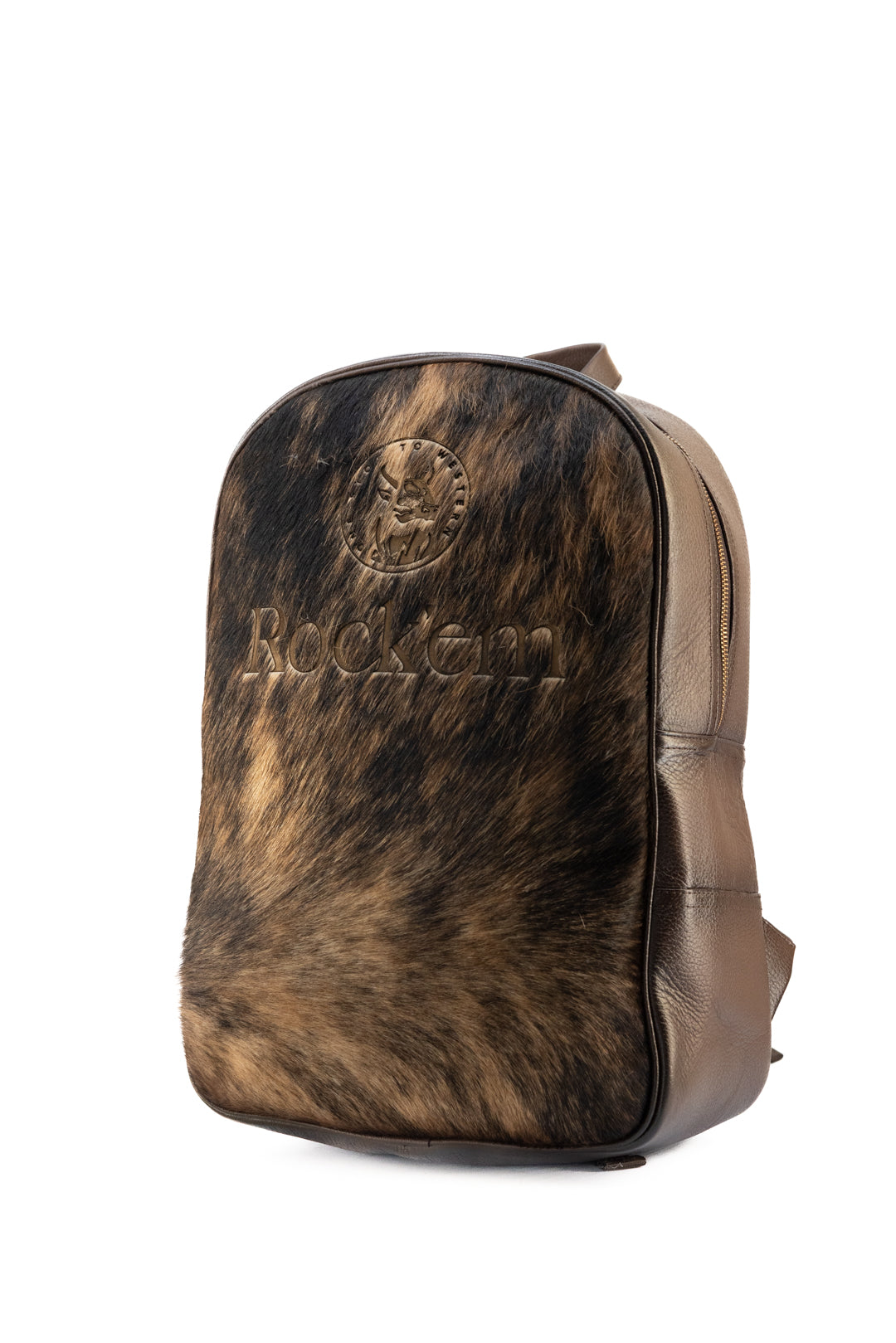brown cowhide leather backpack Rock'em Cowhide Backpack B5