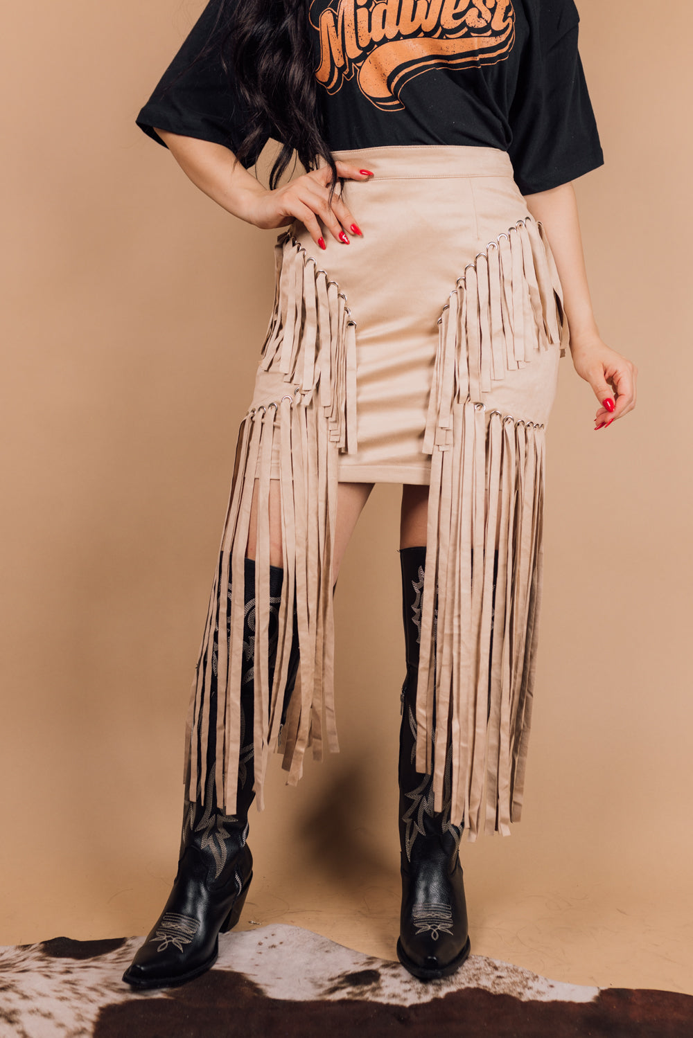 The Emiliana Fringe Skirt JJ Rock Em