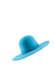 Rock'em 4X Neon Blue Open Crown Felt Cowboy Hat