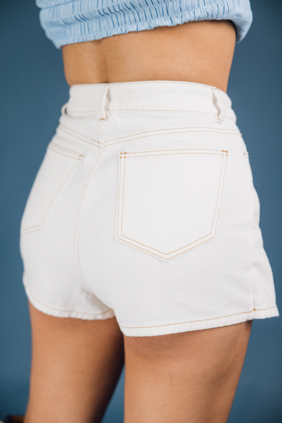 Pleated Denim Skort
