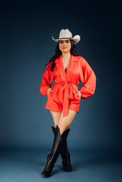 Linen Blend Dolman Romper