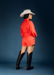 Linen Blend Dolman Romper