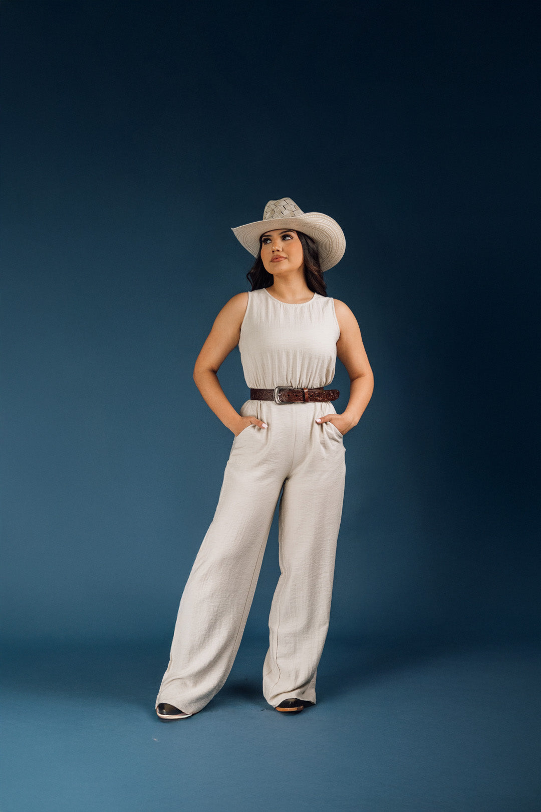 Sleeveless Woven Jumpsuit