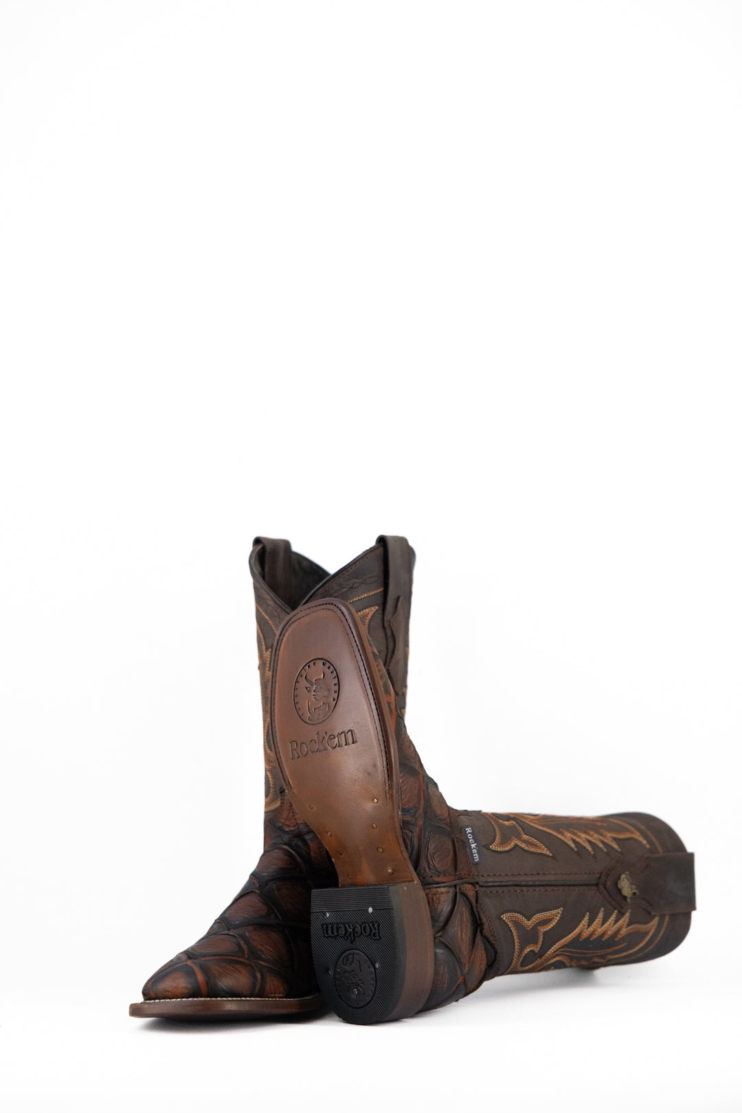 Women Big Bass Pirarucu Square Toe Cowgirl Boot FINAL SALE