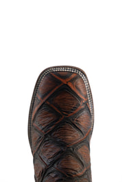 Women Big Bass Pirarucu Square Toe Cowgirl Boot FINAL SALE