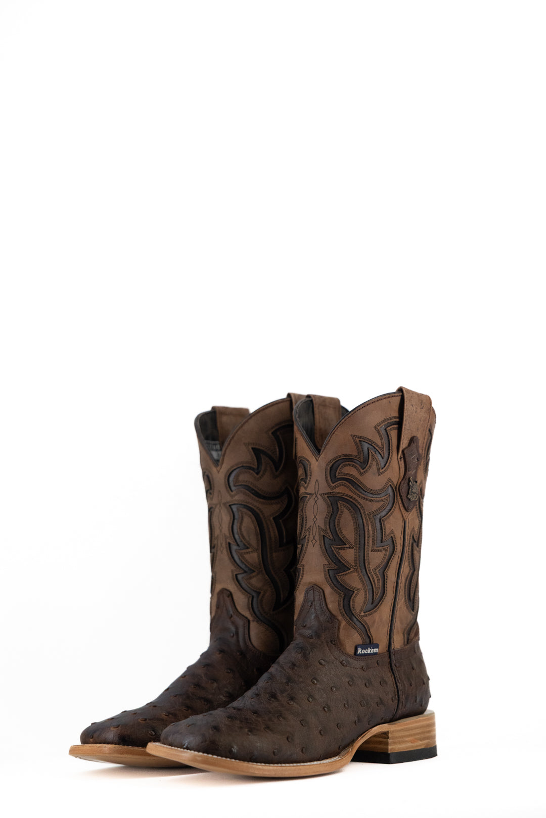 Bruce Ostrich Clone Square Toe Cowboy Boot FINAL SALE