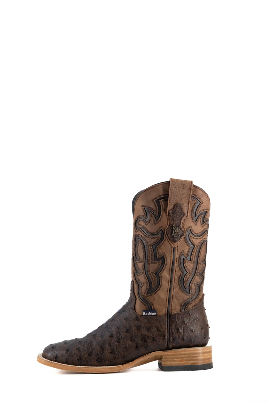 Bruce Ostrich Clone Square Toe Cowboy Boot FINAL SALE
