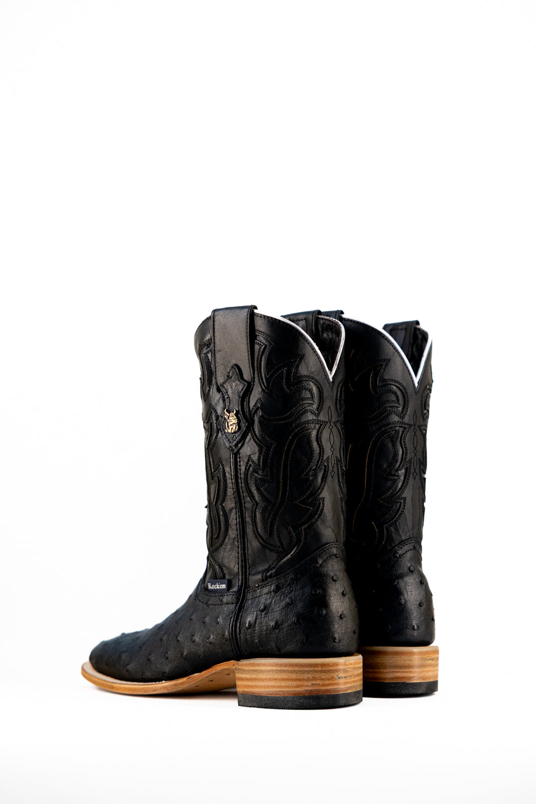 Bruce Ostrich Clone Square Toe Cowboy Boot FINAL SALE