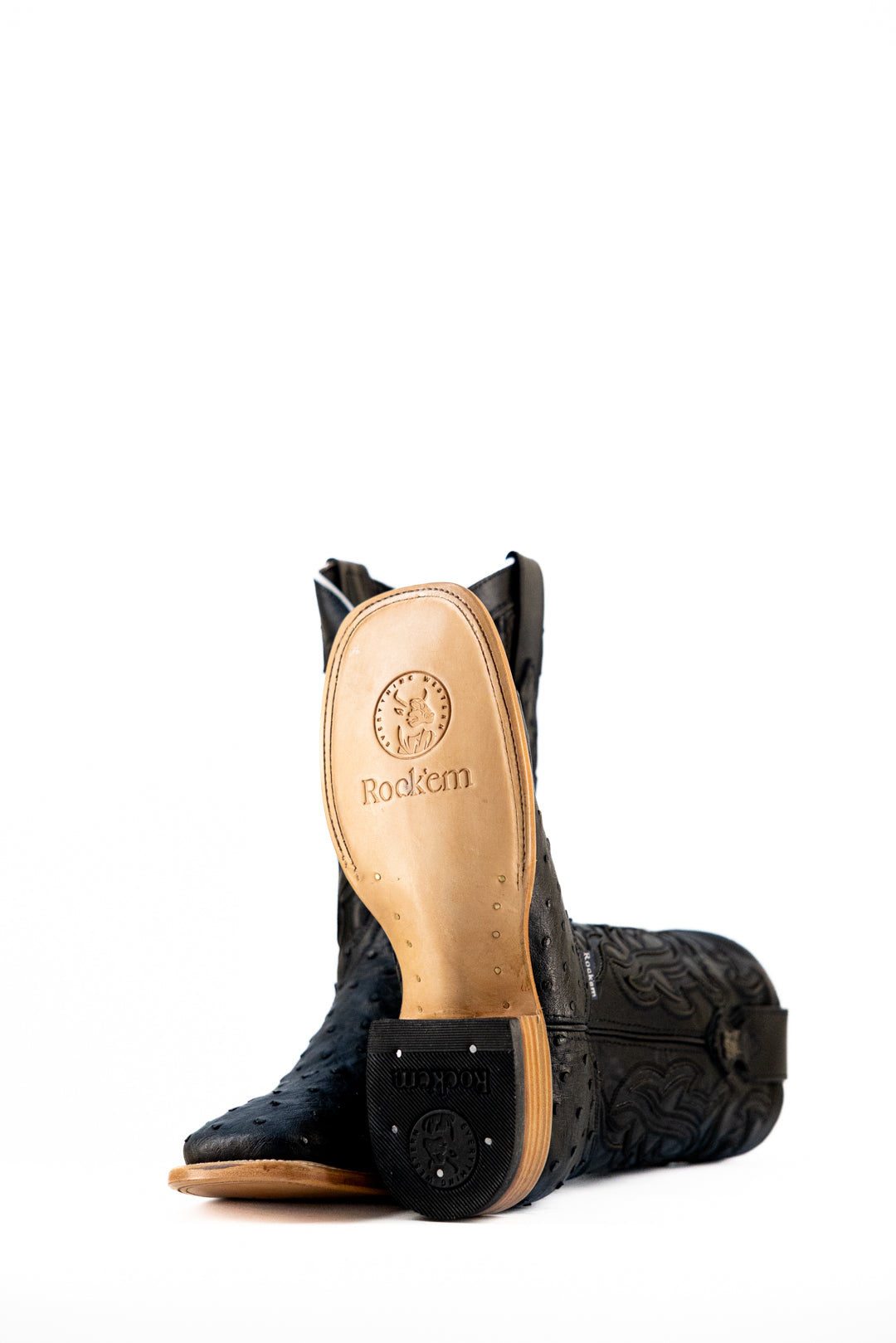 Bruce Ostrich Clone Square Toe Cowboy Boot FINAL SALE