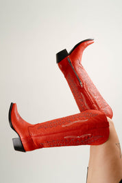 Paulina Tall Wide Calf Friendly Snip Toe Cowgirl Boot FINAL SALE