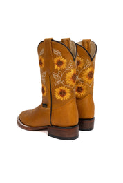 Little Sunflower Square Toe Cowgirl Boot