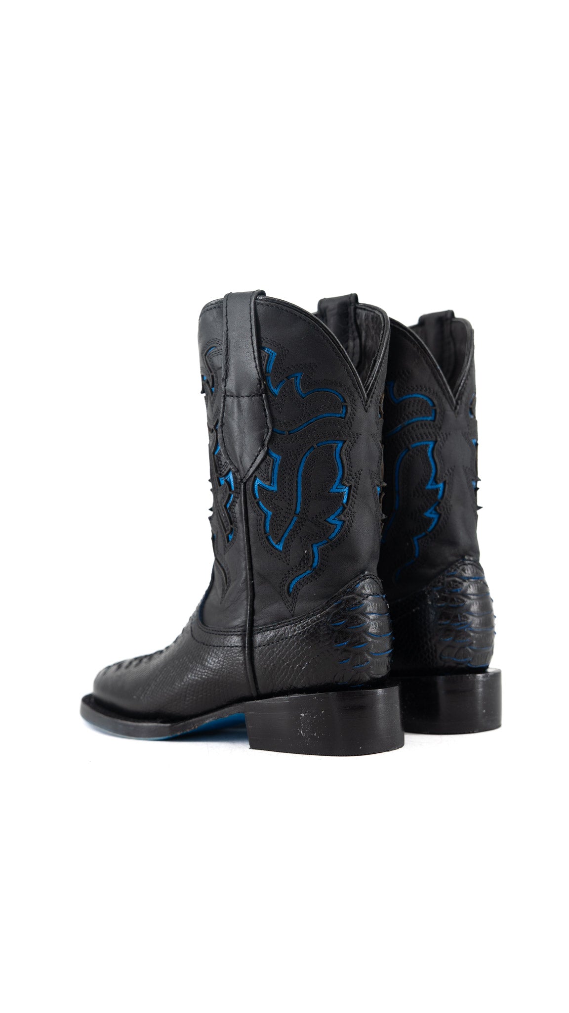 Little Kids Bruce Python Blue Bottom Cowboy Boot