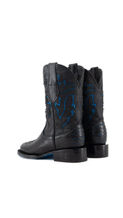 Little Kids Bruce Python Blue Bottom Cowboy Boot