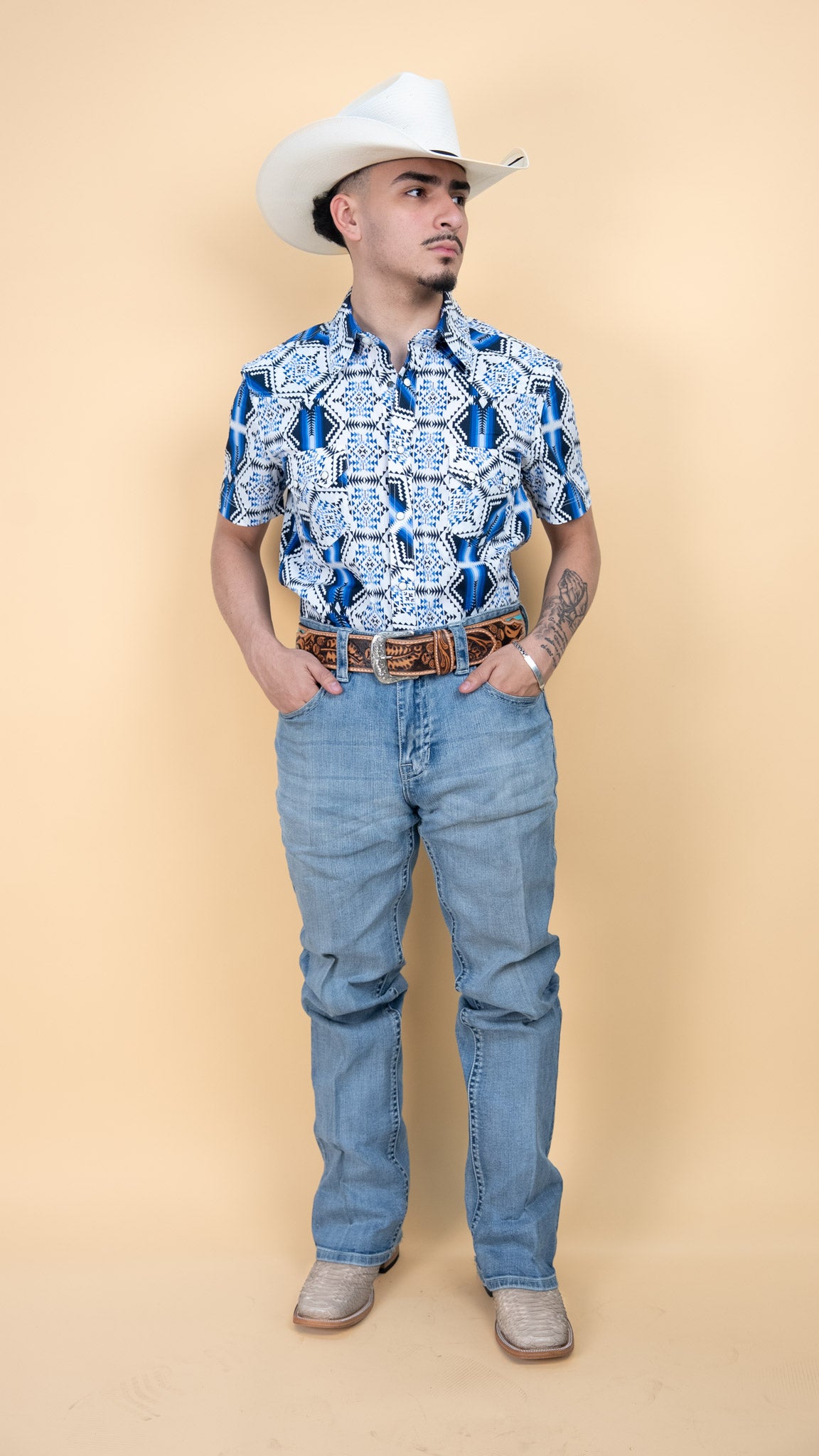 Rock & Roll Short Sleeve Marcus Pearl Snap