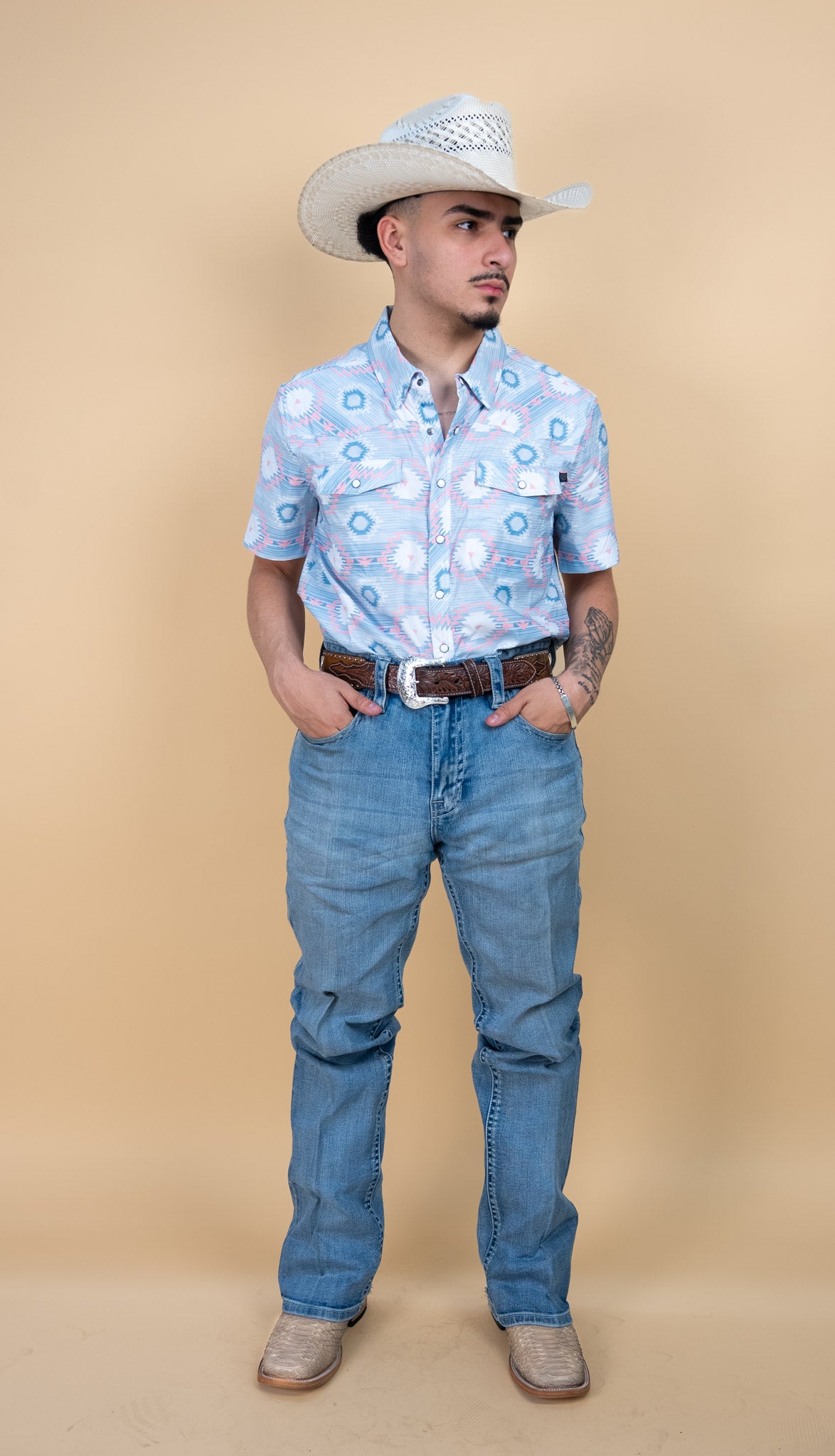Rock & Roll Short Sleeve Tuner Pearl Snap