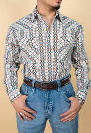 Panhandle Long Sleeve Aztec Hicks Pearl Snap
