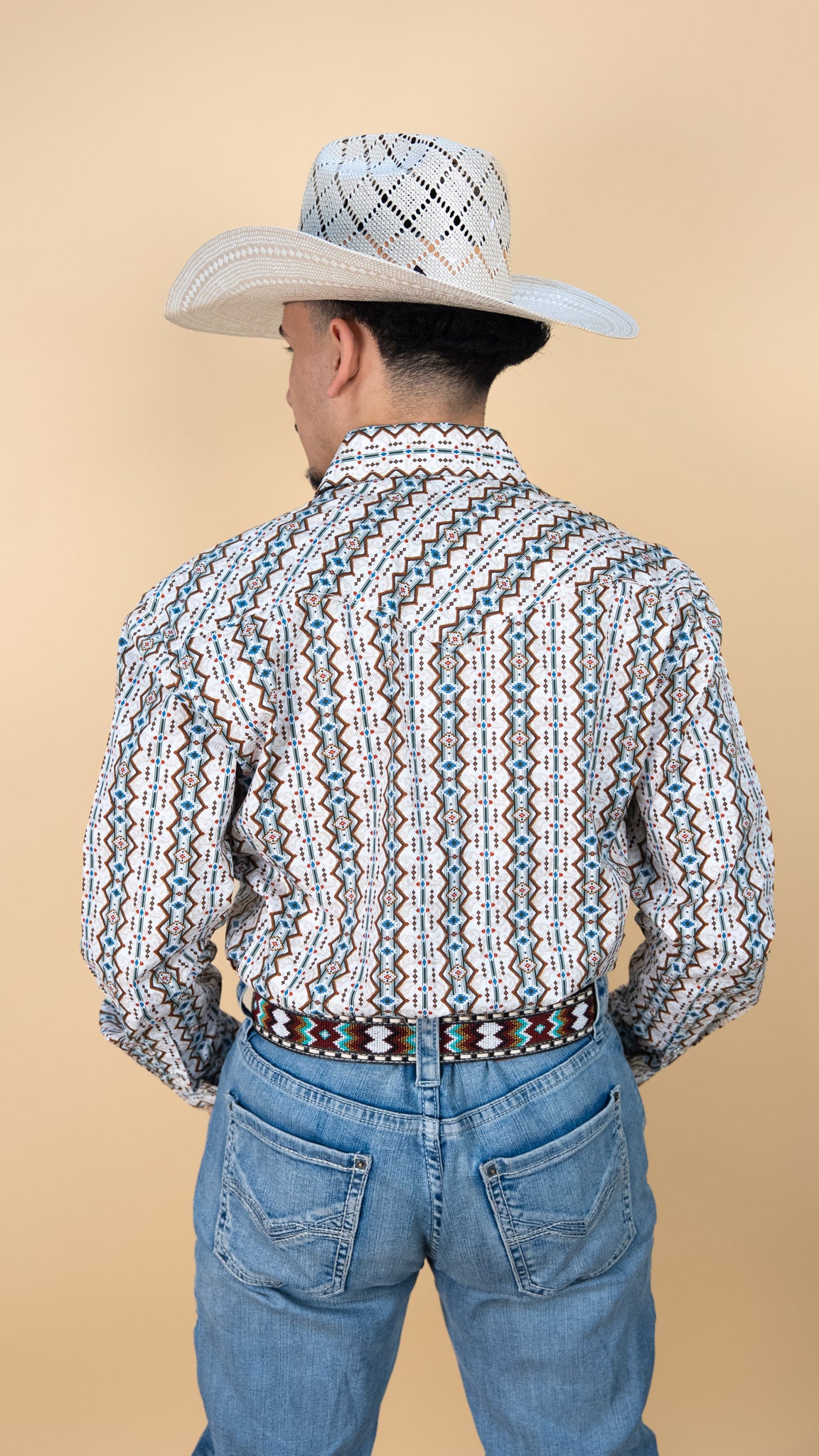 Panhandle Long Sleeve Aztec Hicks Pearl Snap