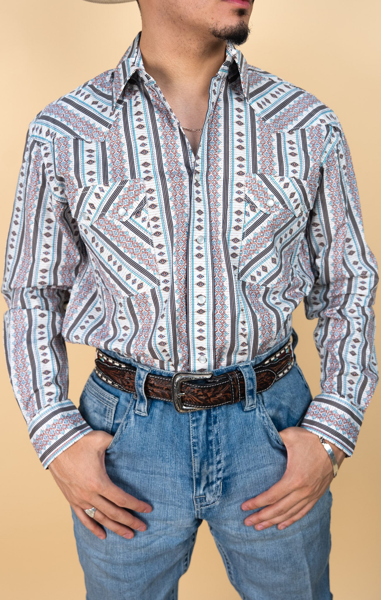Panhandle Long Sleeve Monk Pearl Snap