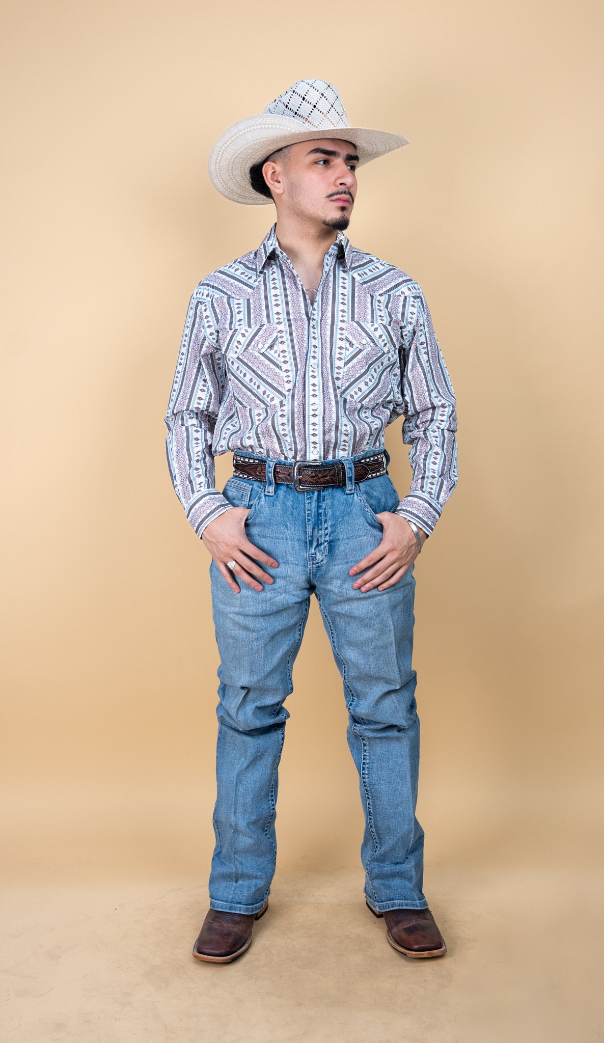 Panhandle Long Sleeve Monk Pearl Snap