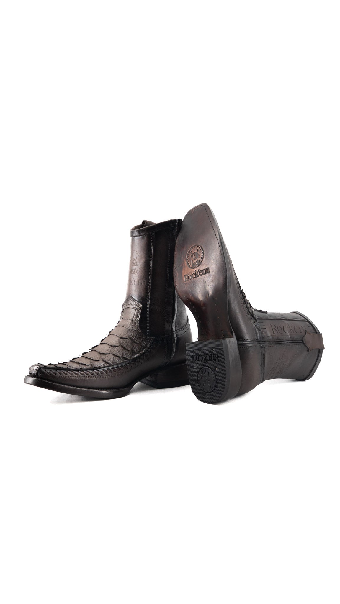 Tenner Giant Python Matte Narrow Toe Cowboy Boot