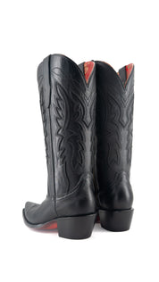 Alexia Red Bottom Snip Toe Midi Wide Calf Cowgirl Boot