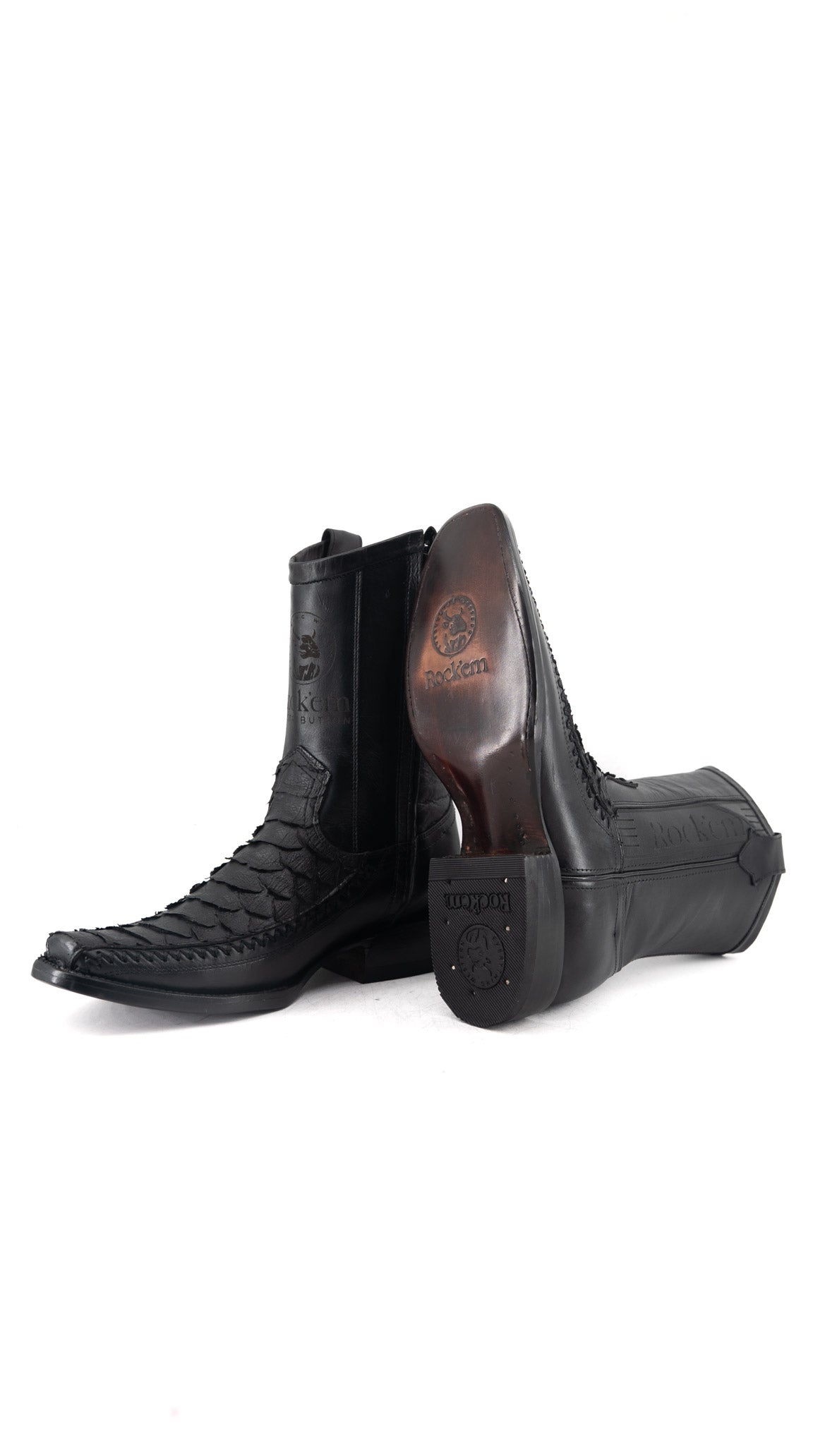 Tenner Giant Python Matte Narrow Toe Cowboy Boot