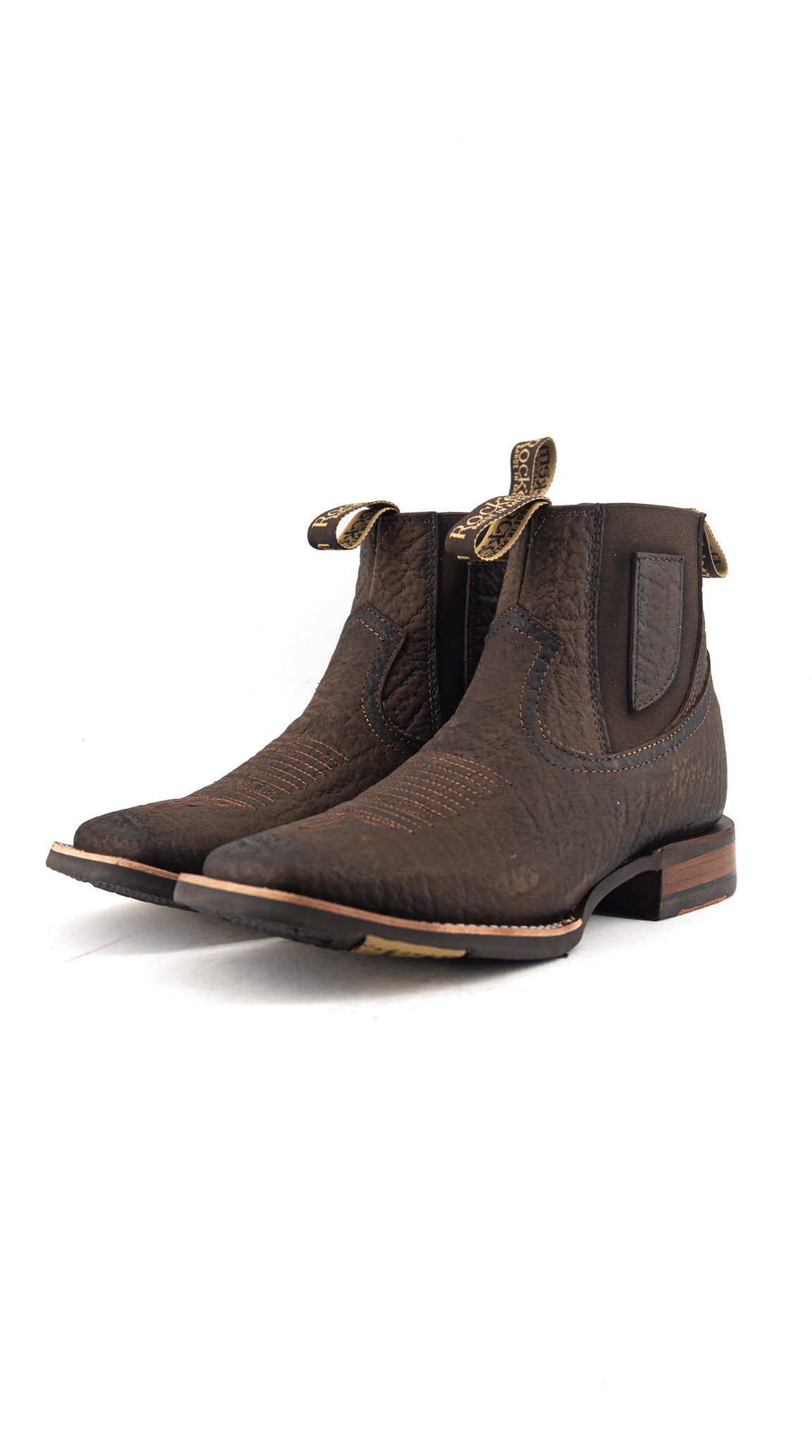 Bessero Rubber Elephant Square Toe Men's Ankle Boot