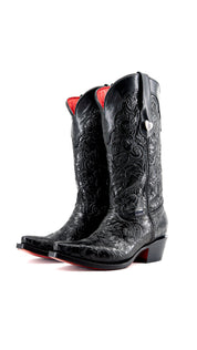 Ruby Tooled Red Bottom Snip Toe Cowgirl Boot