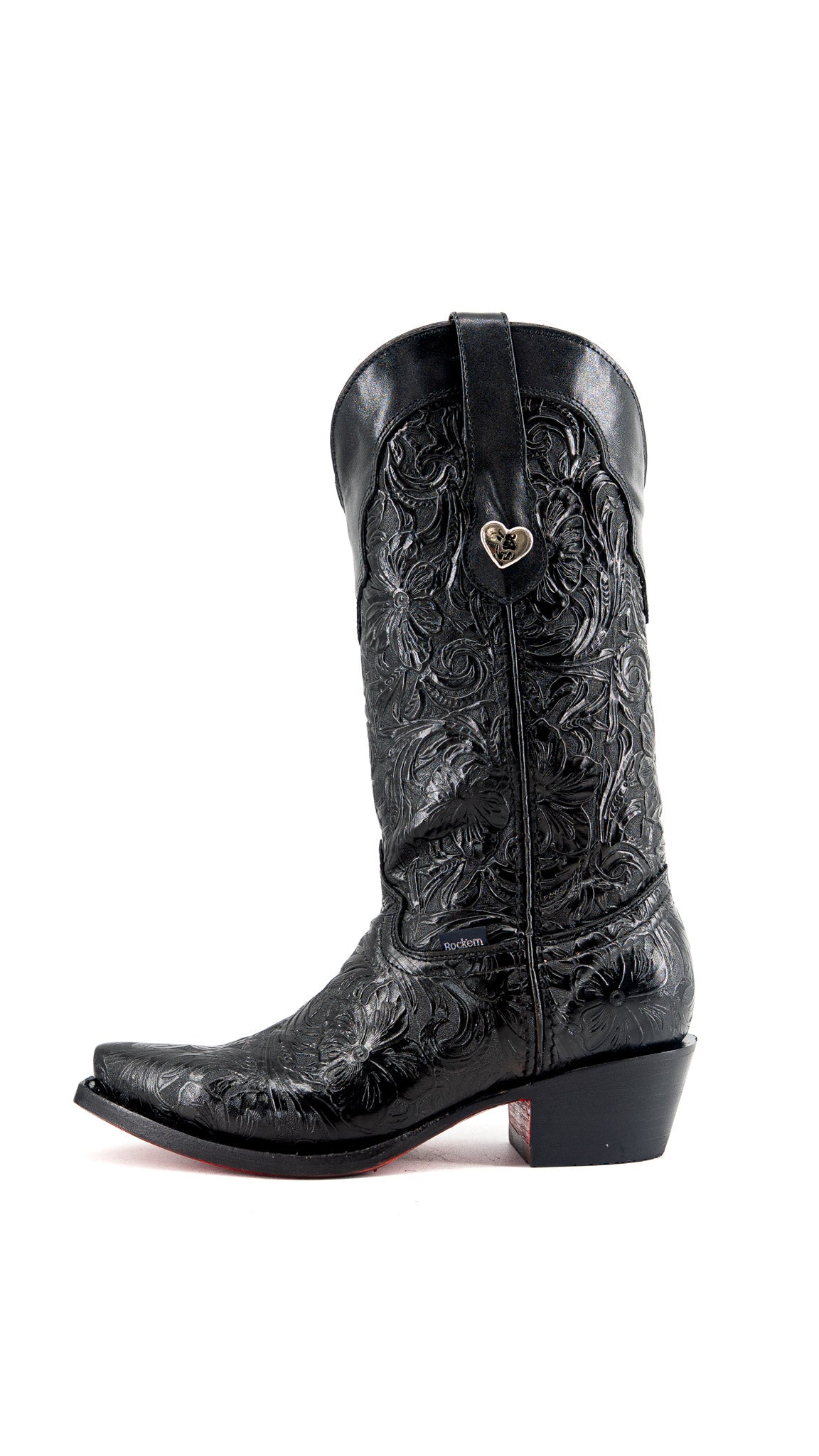 Ruby Tooled Red Bottom Snip Toe Cowgirl Boot