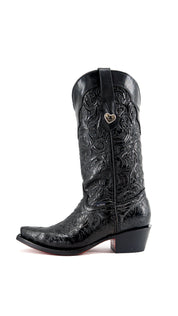 Ruby Tooled Red Bottom Snip Toe Cowgirl Boot
