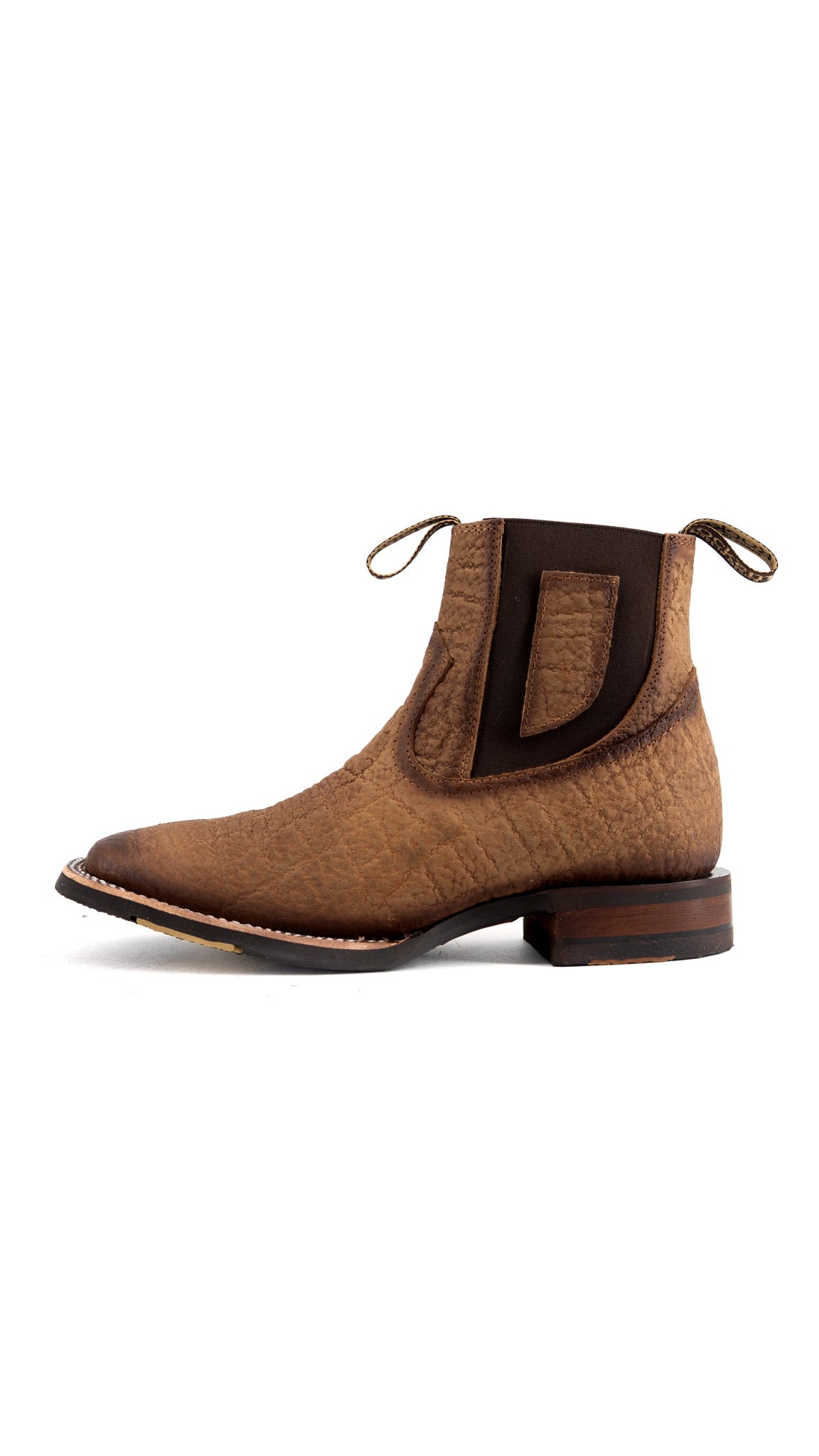 Bessero Rubber Elephant Square Toe Men's Ankle Boot