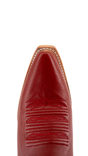 Alexia Red Bottom Snip Toe Midi Wide Calf Cowgirl Boot