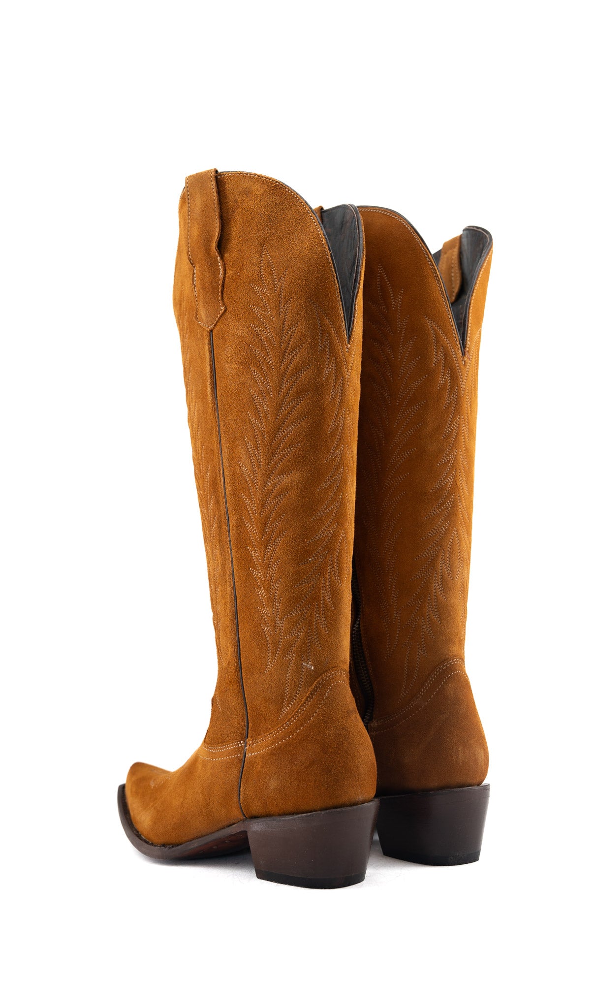 Georgina Suede Wide Calf Snip Toe Cowgirl Boot FINAL SALE