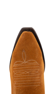Georgina Suede Wide Calf Snip Toe Cowgirl Boot FINAL SALE