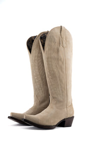 Georgina Suede Wide Calf Snip Toe Cowgirl Boot FINAL SALE