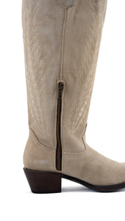 Georgina Suede Wide Calf Snip Toe Cowgirl Boot FINAL SALE