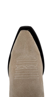 Georgina Suede Wide Calf Snip Toe Cowgirl Boot FINAL SALE