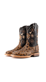Little Caiman Hornback Azteck Pro Rodeo Kids Boot