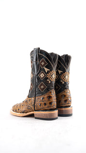 Little Caiman Hornback Azteck Pro Rodeo Kids Boot
