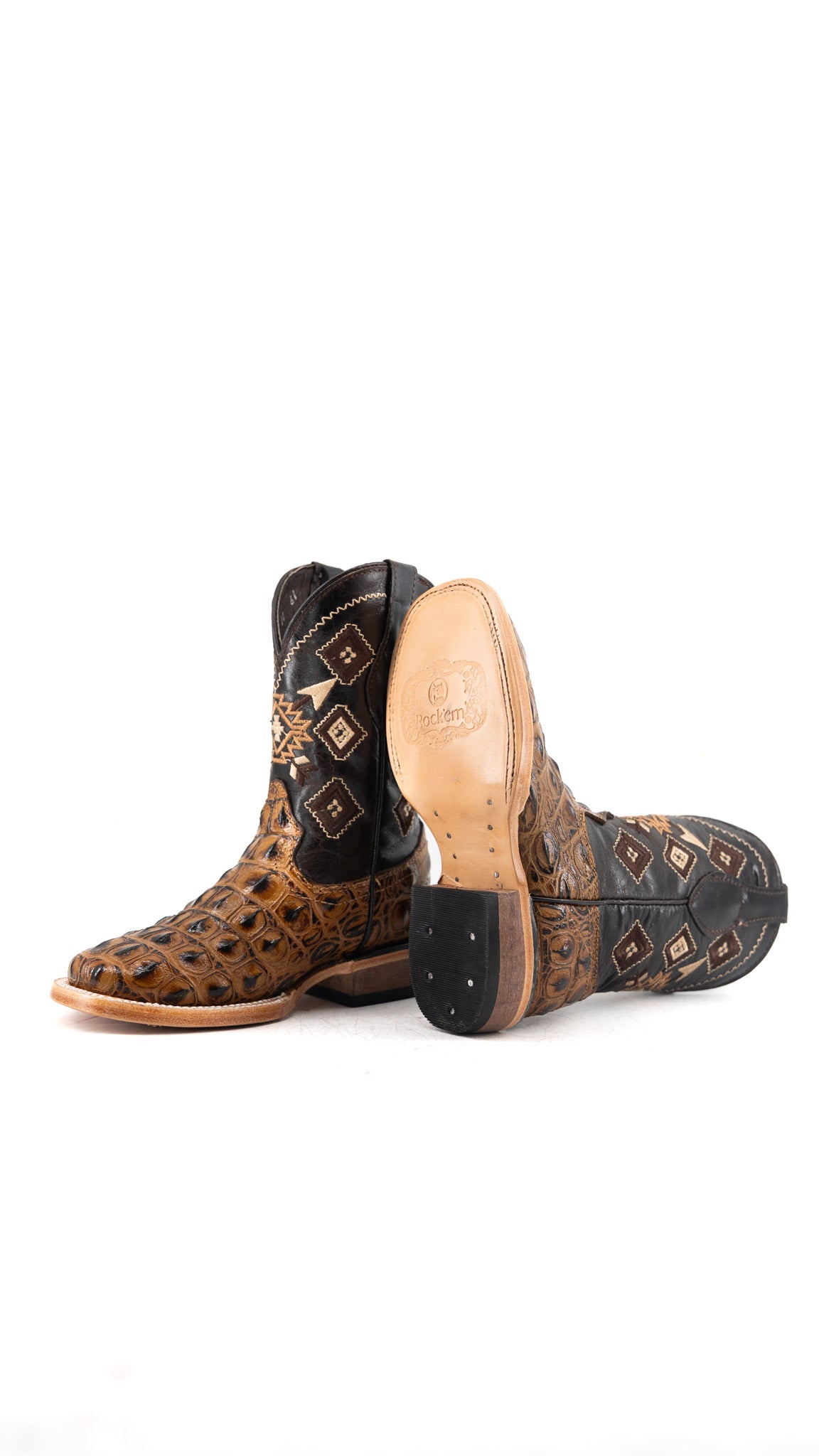 Little Caiman Hornback Azteck Pro Rodeo Kids Boot