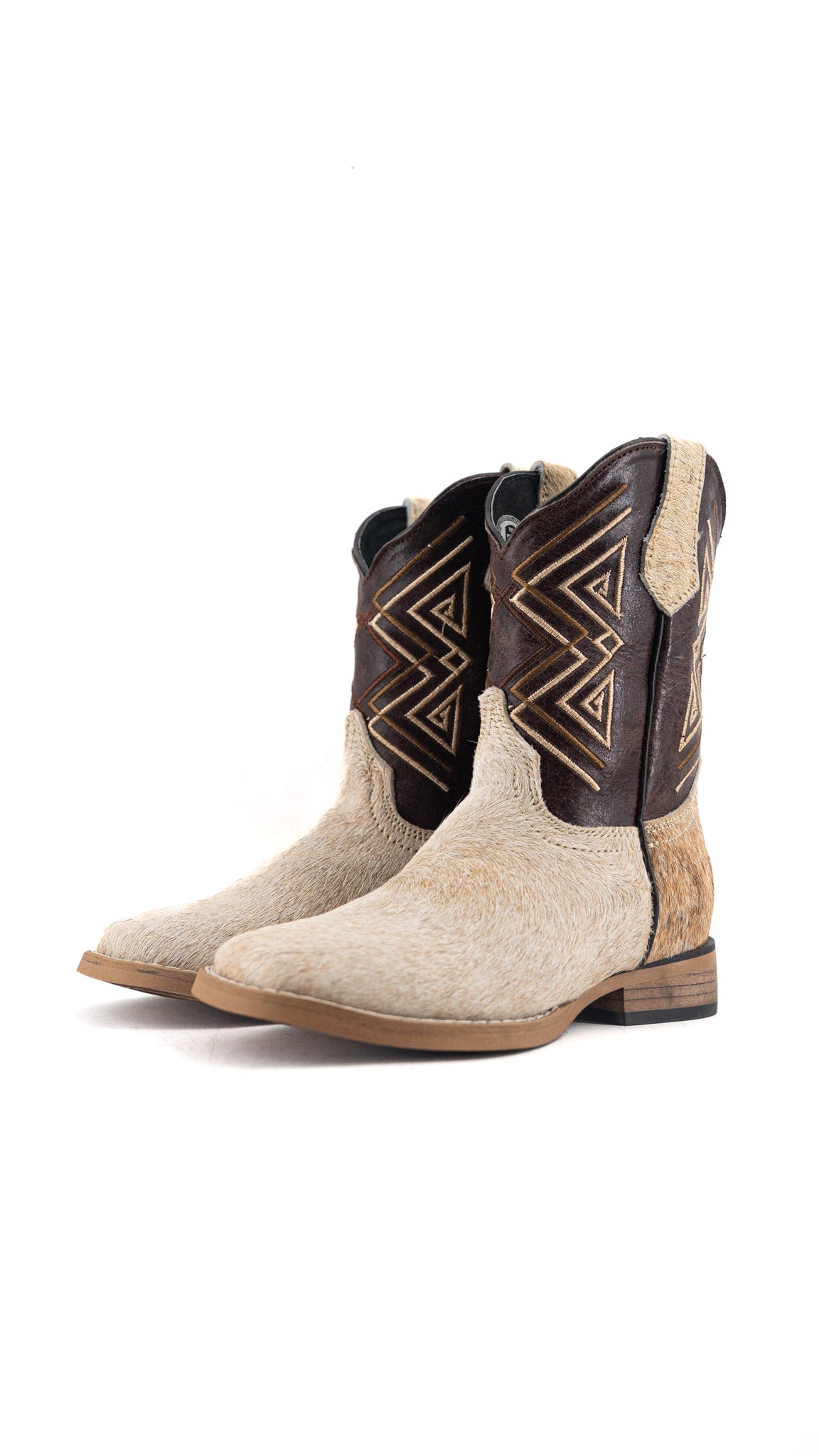 Riley Cowhide Square Toe Kids Boot Size 13 Box AK6