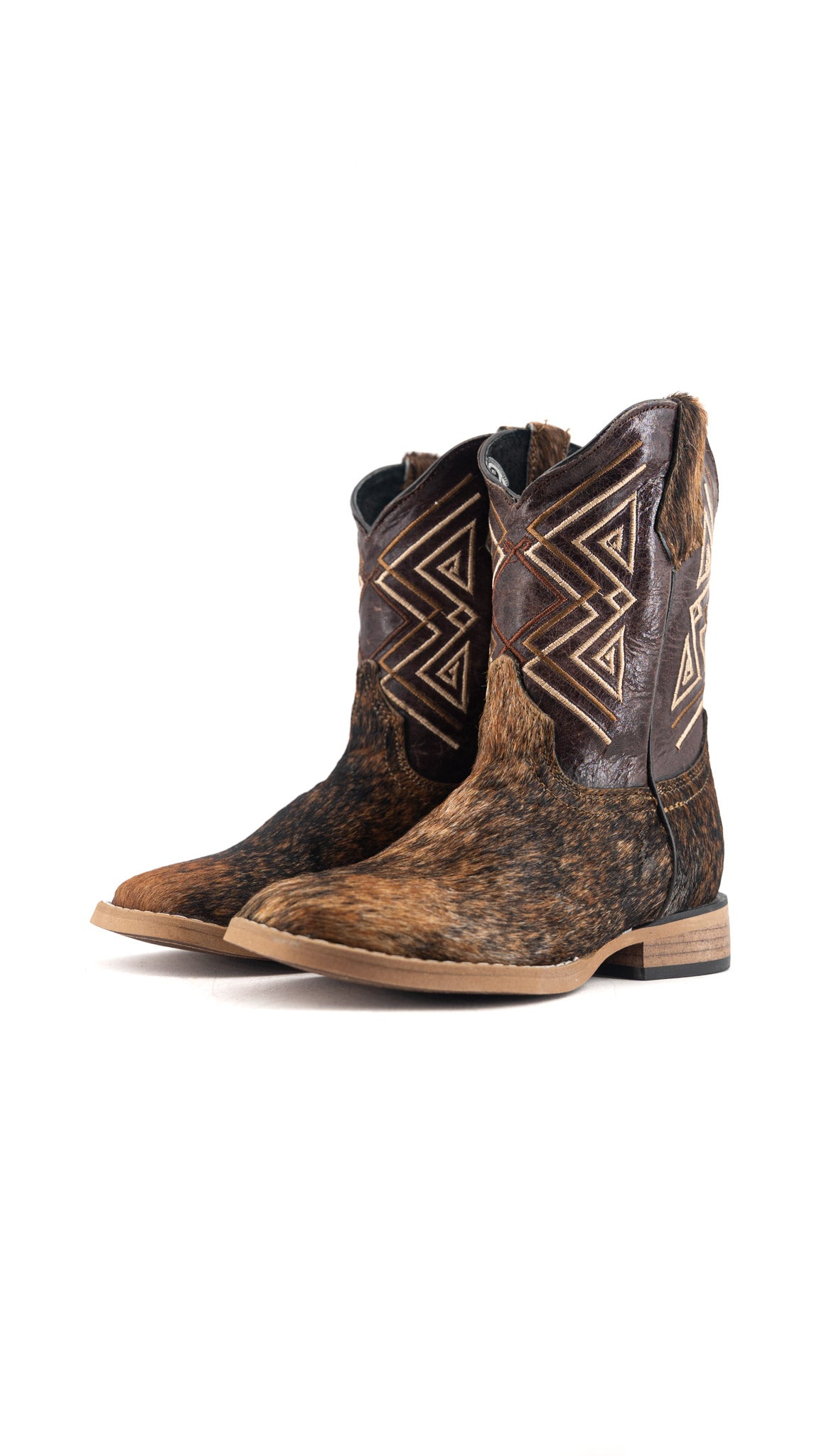 Riley Cowhide Square Toe Kids Boot Size 13 Box AK8