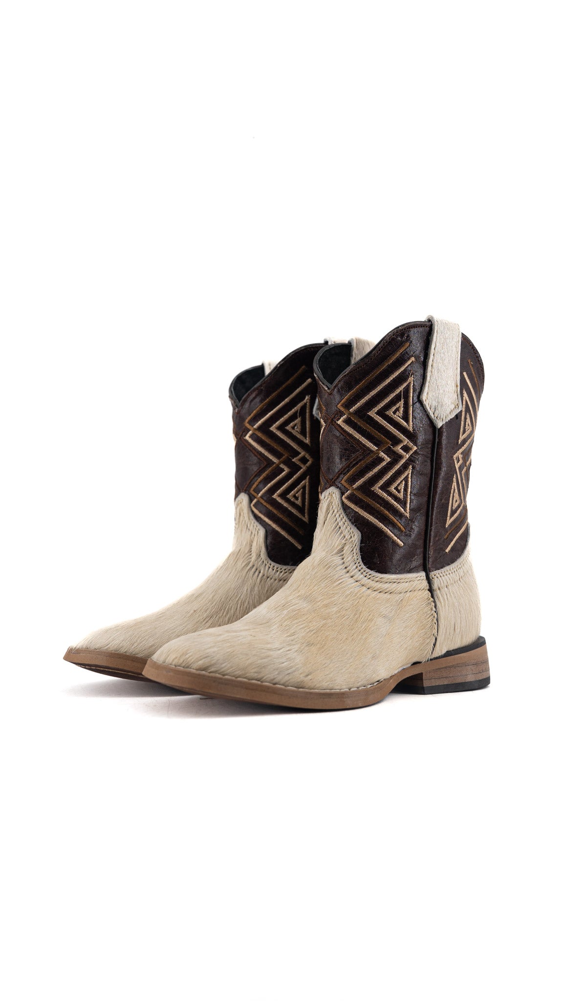 Riley Cowhide Square Toe Kids Boot Size 12 Box AK12