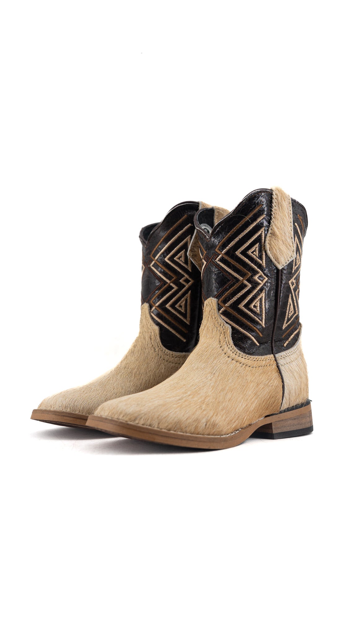 Riley Cowhide Square Toe Kids Boot Size 11 Box AK16