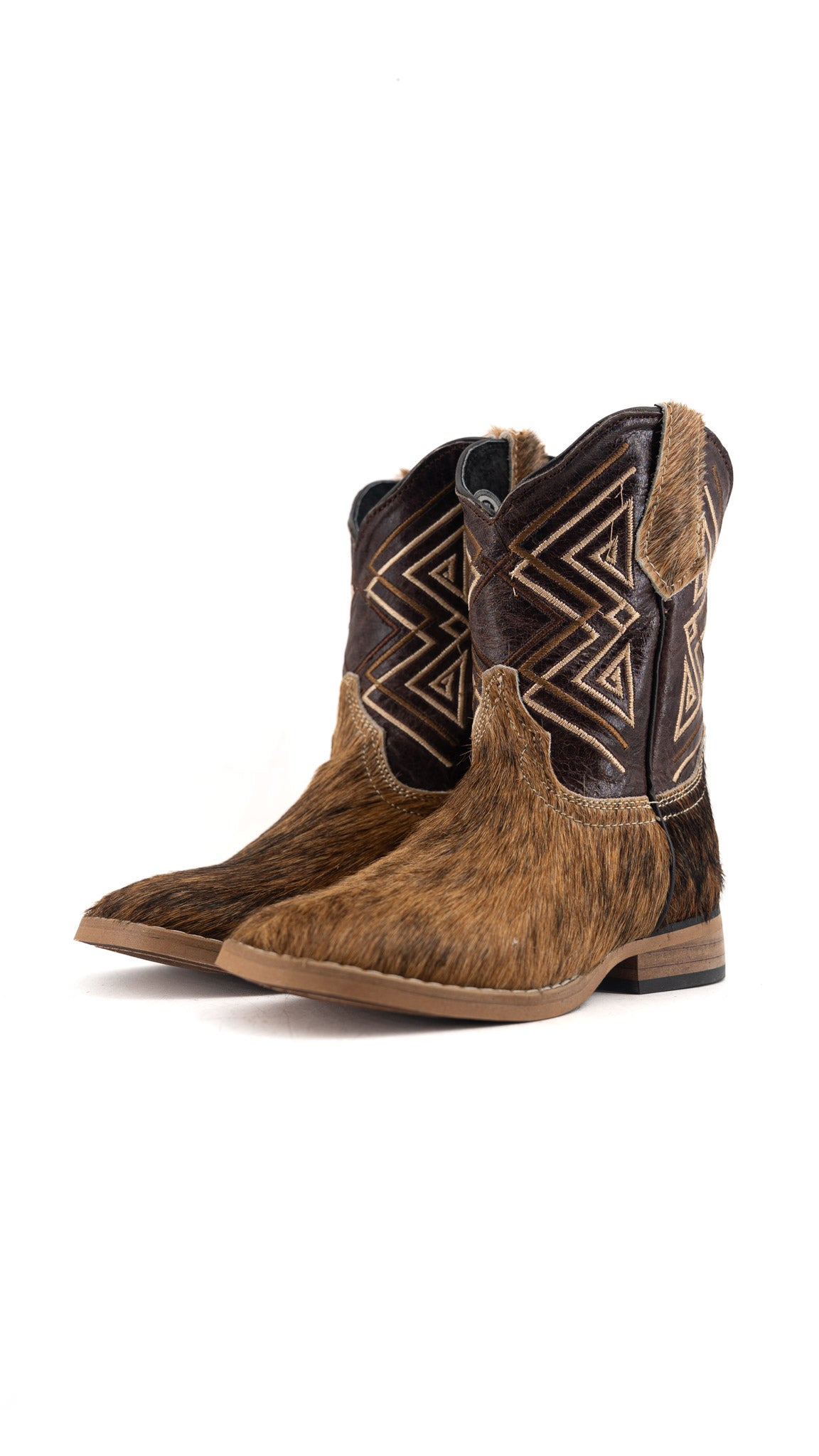 Riley Cowhide Square Toe Kids Boot Size 11 Box AK17