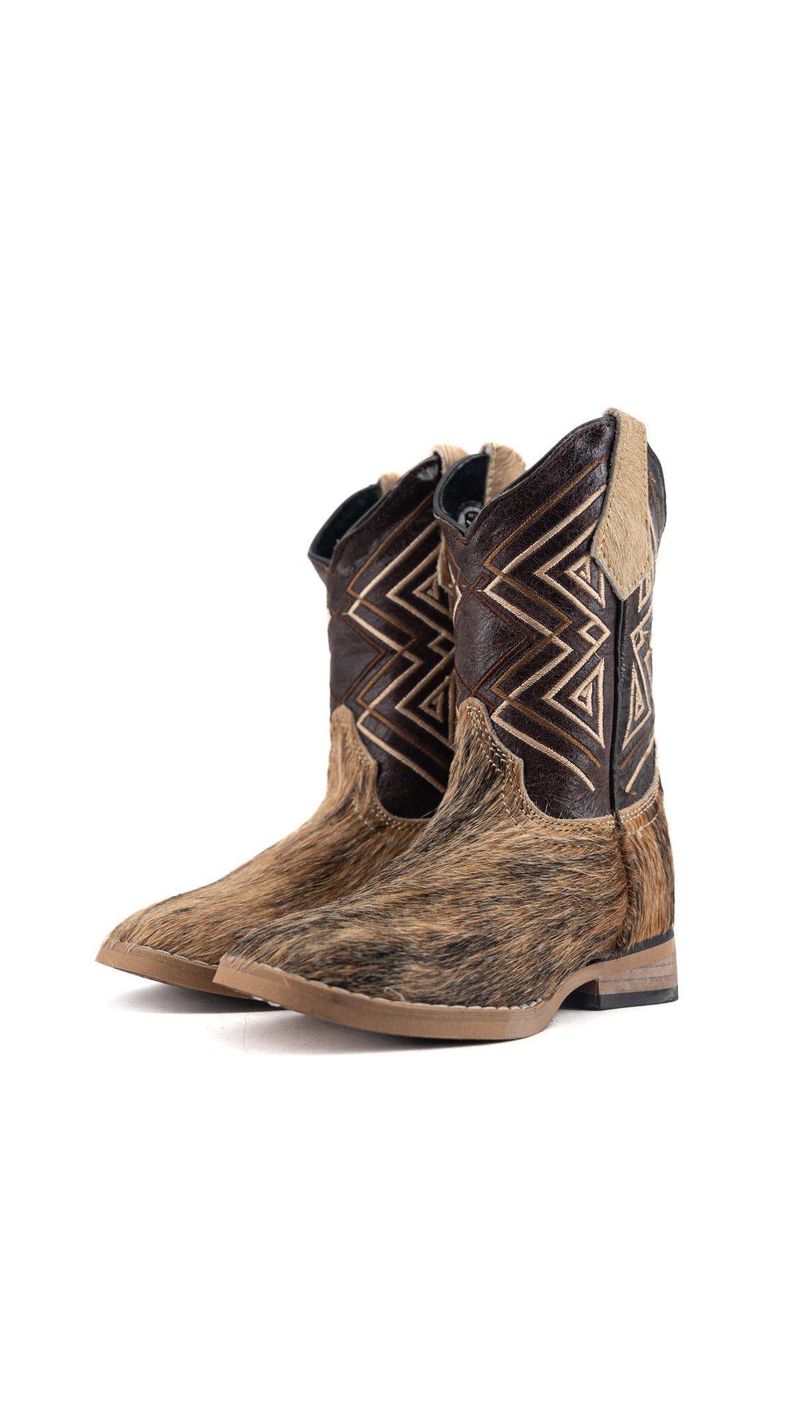 Riley Cowhide Square Toe Kids Boot Size 9 Box AK24