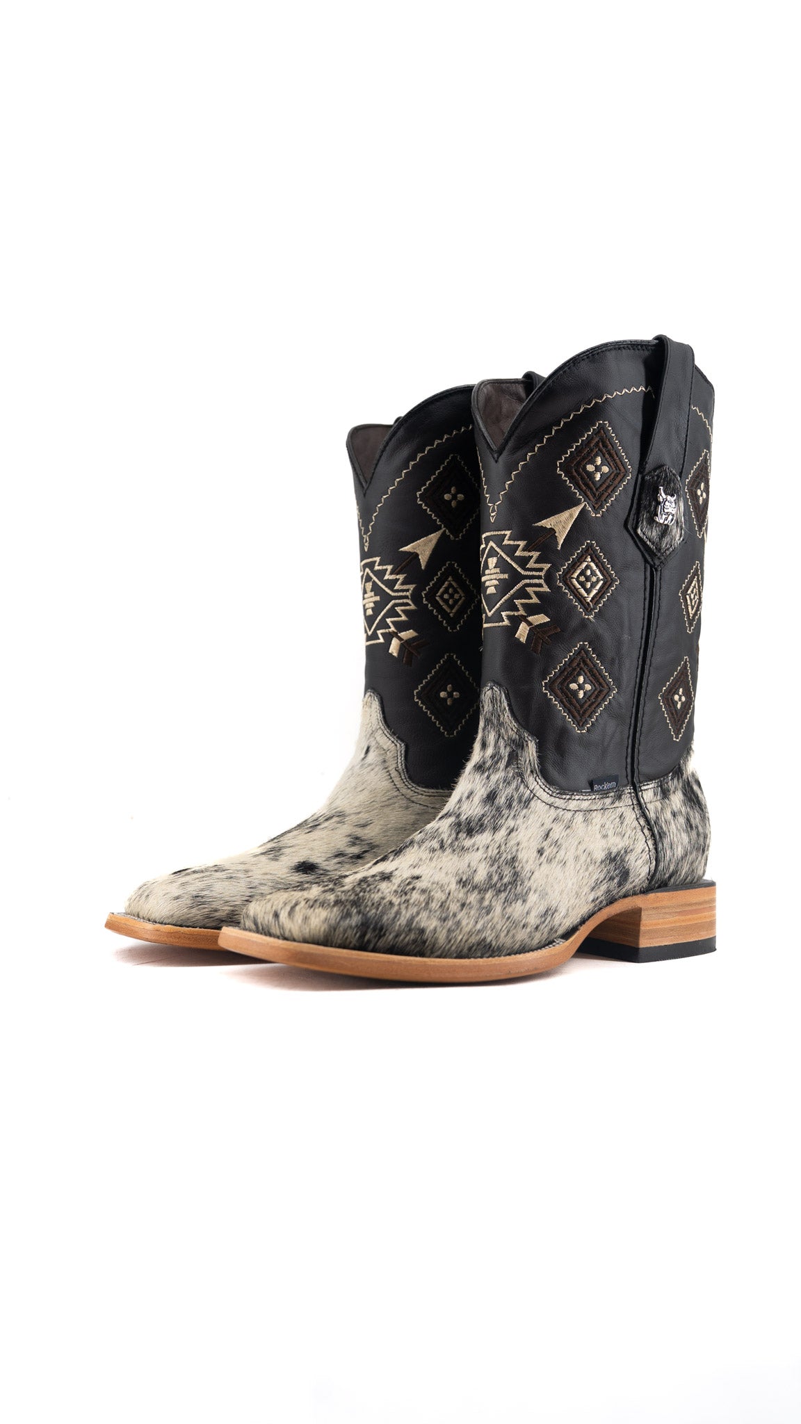 Men's Cowhide Square Toe Cowboy Boot Size 9 Box QM111 FINAL SALE