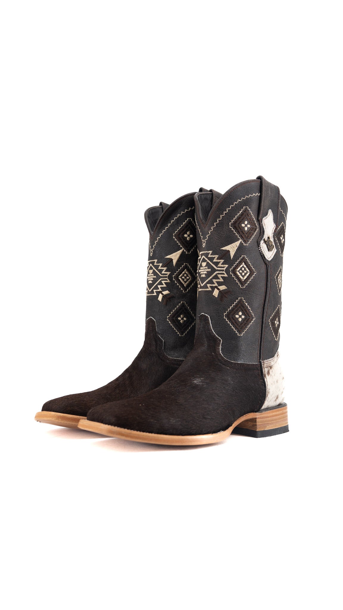 Men's Cowhide Square Toe Cowboy Boot Size 9.5 Box QM184 FINAL SALE
