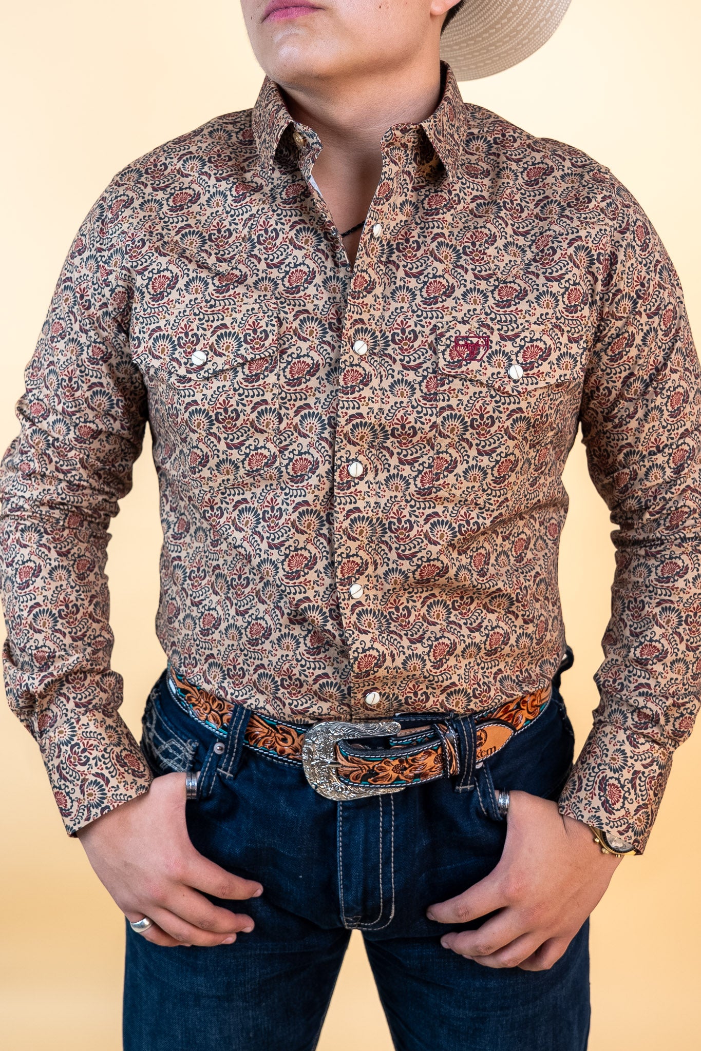 Platini Long Sleeve Haason Pearl Snap